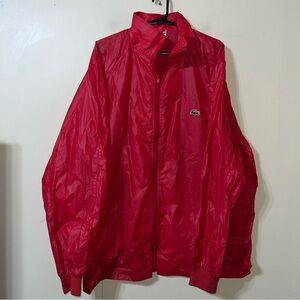 Lacoste Men's Vibrant Red Windbreaker XL